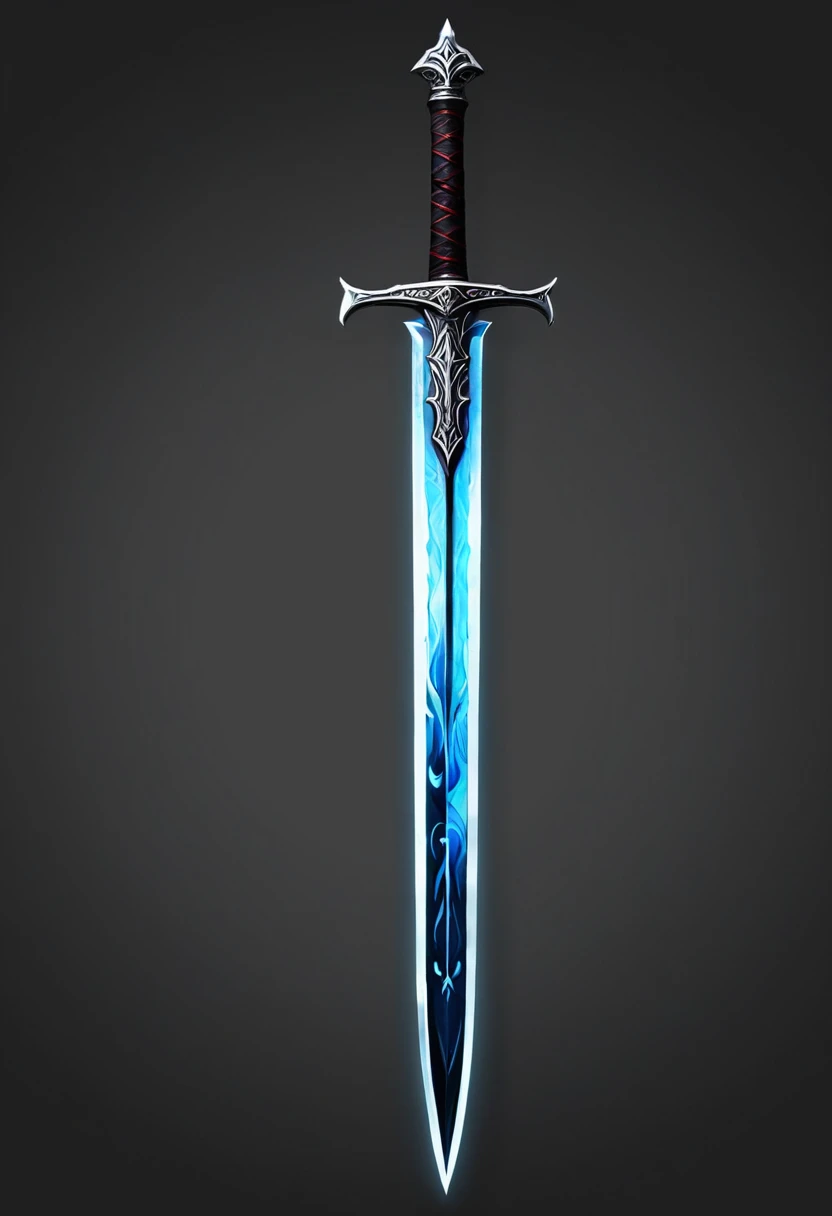 Create a sword that gives off a dark aura and makes the sword look devilish.