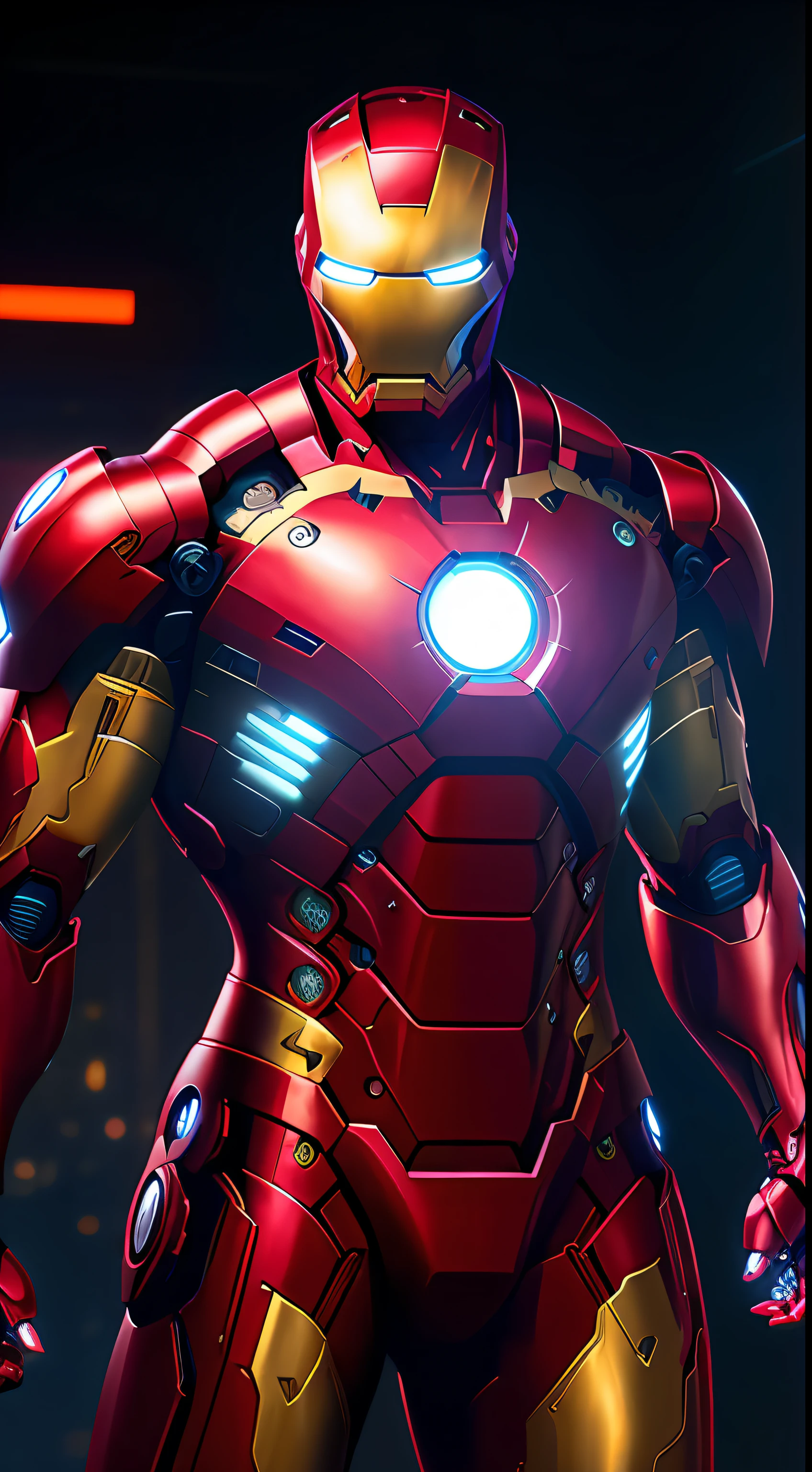 Iron Man 1872 de Marvel Comics, perfecto_mano, (8K, foto cruda, Mejor calidad, obra maestra:1.2), (realista, fotorrealista:1.4), (Fondos de pantalla CG Unity 8k extremadamente detallados),cuerpo completo, (neon lights), McHop, brazos mecanicos, hanfu, ropa china, vestido, cara bonita,(tiro oscuro:1.1), Epic realista,