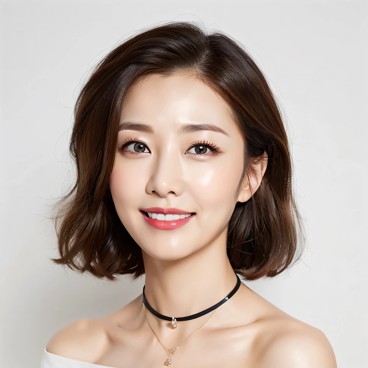 40+Temperament middle-aged women，red lips，Smile