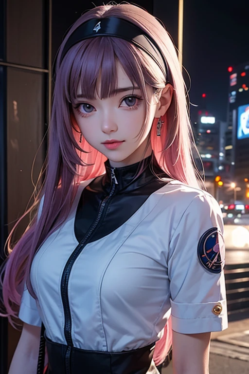 anime girl with dress and headband in front of a building, digital arte de anime cyberpunk, cyberpunk digital - arte de anime, arte cyberpunk de anime, garota de anime cyberpunk, garota de anime cyberpunk mech, estilo anime 4k, melhor papel de parede de anime 4k konachan, cyber school girl, arte de anime cyberpunk, portrait anime space cadet girl, garota de anime do futuro, garota cyberpunk sonhadora