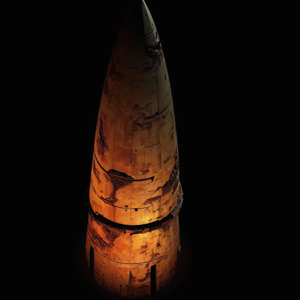 complex geometric shape, massive dead space Markers are enigmatic double-helix shaped obelisks of extraterrestrial origin, a massiving towering titan on a barren alien apocalyptic planet, bleak, cold, drab coloring, dead space video game aesthetics,