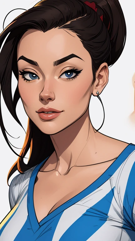 Female characters Yvonne Strahovski cast of the Grêmio team football game 2 women in the illustration, an Asian actress and a black Brazilian actress (maldosas sadomasoquistas) animado:1.2), mulher Imagem de desenho animado de uma mulher , roupas sensuais , garota super fofa, cartoon style illustration, estilo de arte dos desenhos animados, estilo de arte dos desenhos animados, digital illustration style, design de personagens altamente detalhado, arte digital detalhada fofa, City fan art, design de personagem retrato, beautiful digital illustration, retrato de alta qualidade, arte em quadrinhos, retrato do design do personagem, white background Buso without clothes and medium breasts 