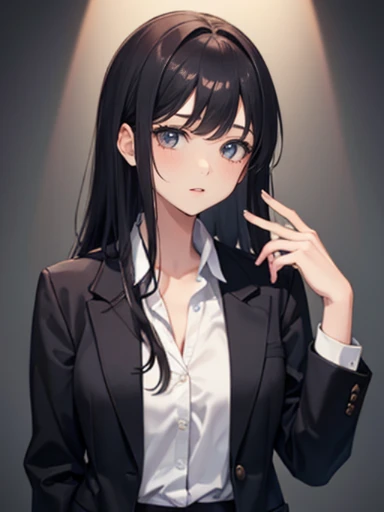 girl is wearing Blazer