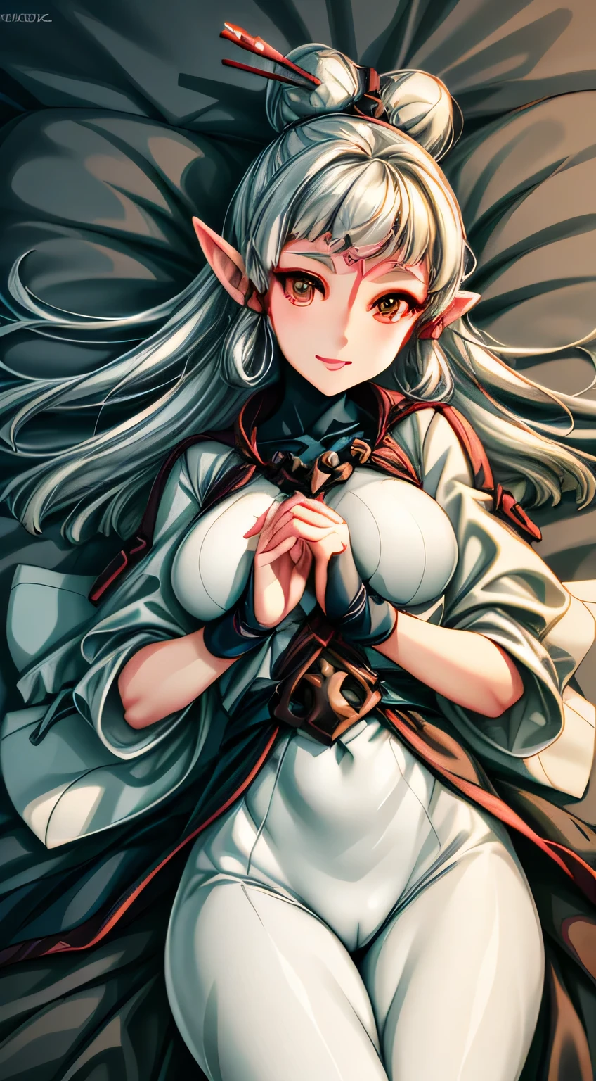 paya, cute elf, wariza,grass,sky,smile, intricate eyes,beautiful detailed eyes,symmetrical eyes,big eyes:1.5, (ultra detailed,extremely detailed),(photorealistic artwork:1.37),(extremely detailed CG unity 8k wallpaper),(((vibrant colors,vibrant theme))),(intricate),(masterpiece),(best quality), dress, uniform, pantyhose, skinsuit, bodysuit, lying down,