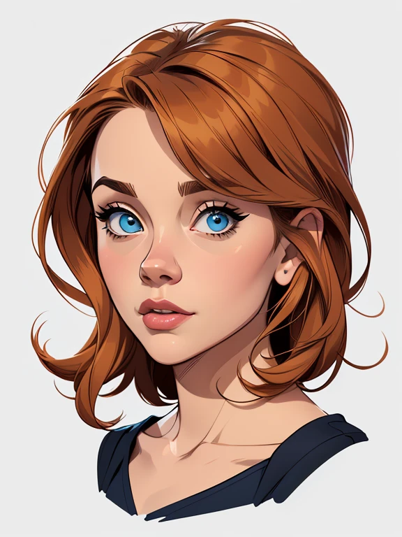 Personagem Christina Ricci omagem de desenho animado de uma mulher .cartoon style illustration, estilo de arte dos desenhos animados, estilo de arte dos desenhos animados, digital illustration style, design de personagens altamente detalhado, arte digital detalhada fofa, City fan art, Design de personagens de retrato, beautiful digital illustration, retrato de alta qualidade, Arte em quadrinhos, mulher jovem. expression of sexual desire white background