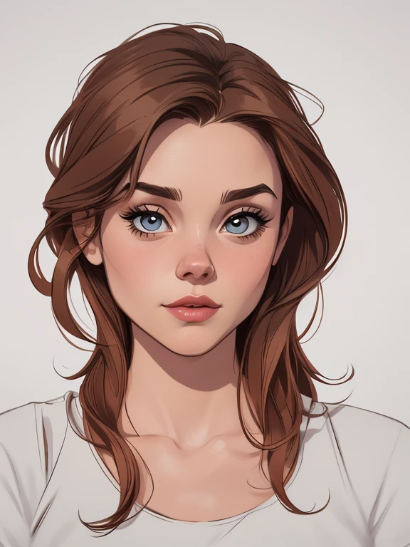 Personagem Christina Ricci omagem de desenho animado de uma mulher .cartoon style illustration, estilo de arte dos desenhos animados, estilo de arte dos desenhos animados, digital illustration style, design de personagens altamente detalhado, arte digital detalhada fofa, City fan art, Design de personagens de retrato, beautiful digital illustration, retrato de alta qualidade, Arte em quadrinhos, mulher jovem. expression of sexual desire white background