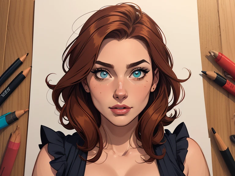 Personagem mulher ninja com marcas de guerras Imagem de desenho animado de uma mulher .cartoon style illustration, estilo de arte dos desenhos animados, estilo de arte dos desenhos animados, digital illustration style, design de personagens altamente detalhado, arte digital detalhada coragem, Forest fan art, Design de personagens de retrato, beautiful digital illustration, retrato de alta qualidade, Arte em quadrinhos, mulher jovem cabelo com transas lindas . Beautiful outlined eyes Medium large bust and wonderful sensual clothes. expression of sexual desire image from the waist to the head illustration 