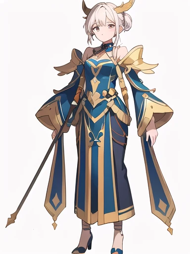high fantasy clothes, ((white background)), full body,