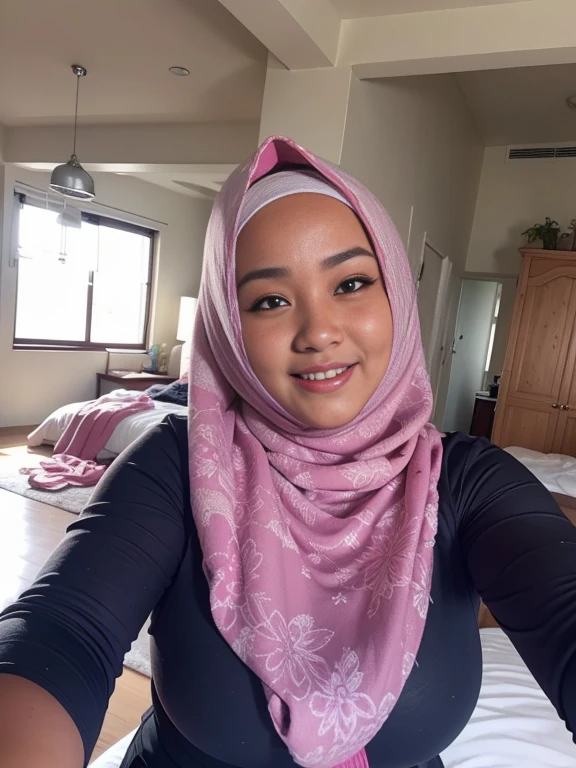 Portrait photo of a matured chubby malay girl, curvy, (laughing:1.2), hijab,malaysian, posing, look at a camera, nerd, spectacle, wear white shirt and short pleated skirt, wearing glasses, full body, room background, big breast,nighttime, backlit, epic realistic, hyper detailed, detailed skin texture, mole below eye, natural skin texture, mole in body, insane details, intricate details, accent lighting, soft volumetric light, bokeh, (dramatic light:1.2), (neutral colors:1.3), cross process, living room background, ((detailed realistic face and eyes)), good lighting, 8K resolution, Legs Wide Open, spread Legs, lying on bed, Liquid from the Crotch, Blushing, fat, wet body, wet cleavage, very wet body with water,