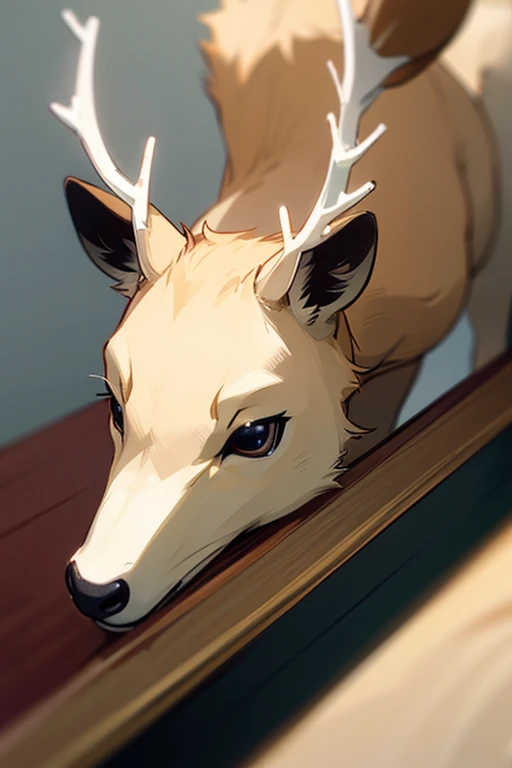 masterpiece, best quality, best quality, masterpiece, focus, anime style, Deer design, anime image, Adult Doe
