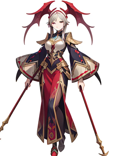 high fantasy clothes, ((white background)), full body, warrior, female, solo,