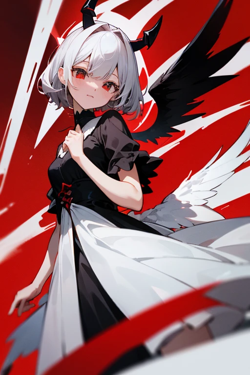 devil、コウモリのwing、black and red dress、3×3、Angel、wing、white dress、3×3、