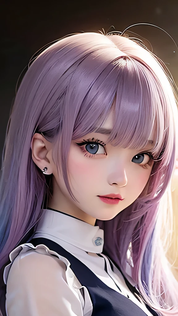 small face、 (alone:1.5,)Super detailed,bright colors, very beautiful detailed anime face and eyes, look straight,  shiny_skin,girl, (((rainbow colored hair, colorful hair, Half blue、half pink hair: 1.2))), 、shiny hair, delicate beautiful face, blush、Glasses、(turquoise eyes), , Valletta, earrings,、flower garden、sunset、(（(Stylish lace mini skirt,Translucent shirt)))、（twin tails）、smile、happy face、face dyed red、cheerful pose、dynamic、Head to toe full body portrait、（I can see the whole body）