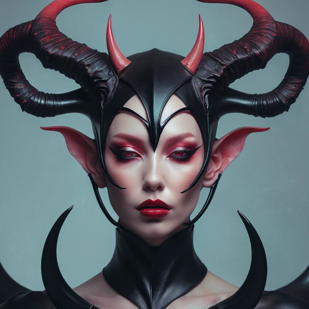 a close up of a woman with horns on her head, artgerm julie bell beeple, beautiful fantasy art portrait, succubus | medieval, dark fantasy digital art, trending digital fantasy art, natalie shau, by Jan Tengnagel, by Lois van Baarle, stunning digital illustration, portrait of a female demon, dark fantasy style art