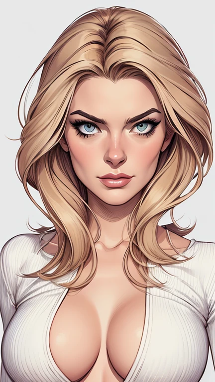 estilo de desenho animado:1.2), Lindsay Lohan mulher Imagem de desenho animado de uma mulher , roupas sensuais , garota super fofa, authoritarian would be facial expressioncartoon style illustration, estilo de arte dos desenhos animados, estilo de arte dos desenhos animados, digital illustration style, design de personagens altamente detalhado, arte digital detalhada fofa, City fan art, design de personagem retrato, beautiful digital illustration, retrato de alta qualidade, arte em quadrinhos, retrato do design do personagem, white background Buso without clothes and medium breasts, beautiful and symmetrical body curves
