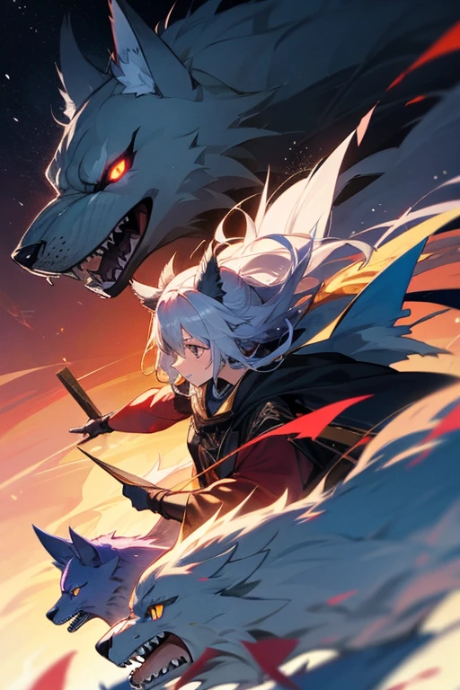 Fenrir、Phoenix、young girl、3×3