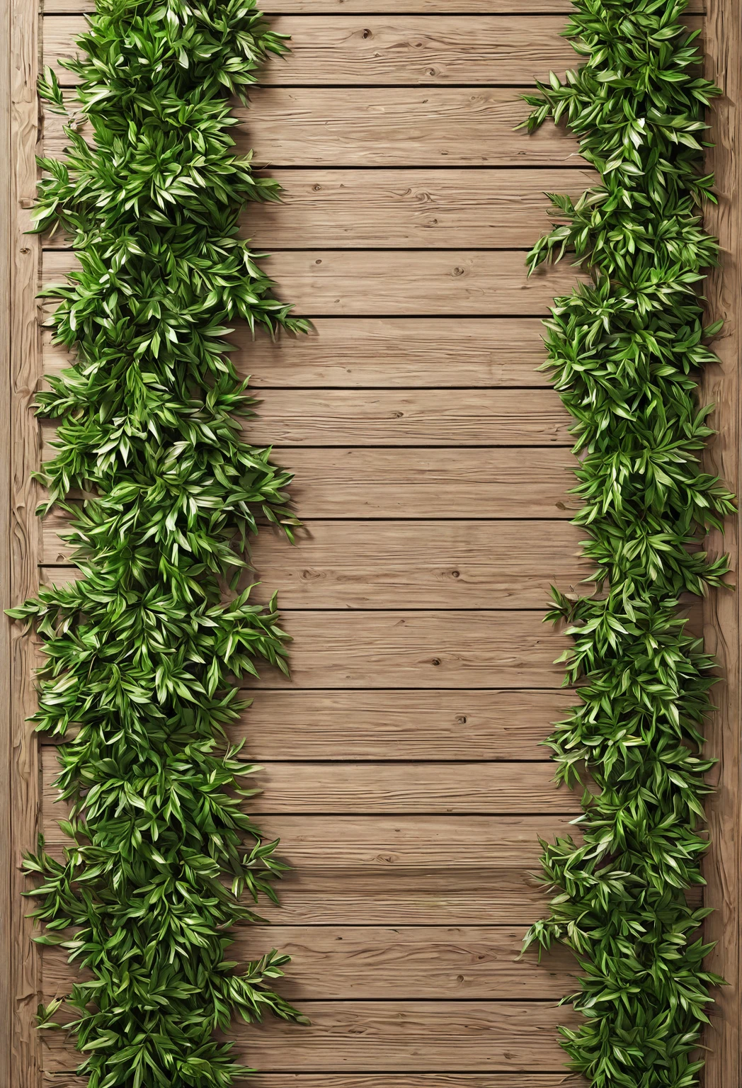 make a wooden panel with foliage in the four corners in the size of 2048x1152