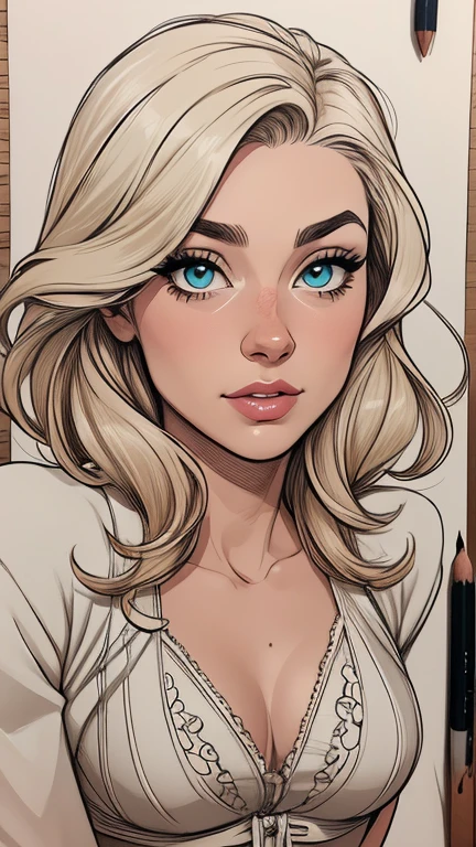 Personagem mulher PinUp dos anos 30 com marcas de guerras Imagem de desenho animado de uma mulher .cartoon style illustration, estilo de arte dos desenhos animados, estilo de arte dos desenhos animados, digital illustration style, design de personagens altamente detalhado, arte digital detalhada coragem, Forest fan art, Design de personagens de retrato, beautiful digital illustration, retrato de alta qualidade, Arte em quadrinhos, mulher jovem cabelo com transas lindas . Beautiful lined eyes Medium large bust and wonderful sexy clothes. image expression of sexual desire from the waist to the head illustration