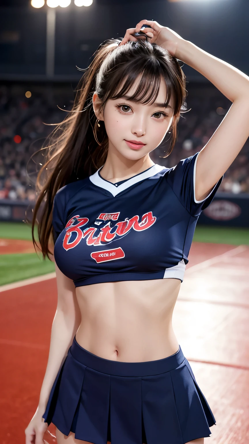 A Woman In A Cheer Uniform Posing For A Photo - Seaart Ai