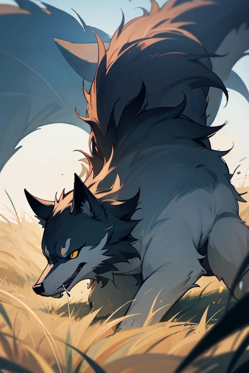 grassland、Wolf、monster、animal