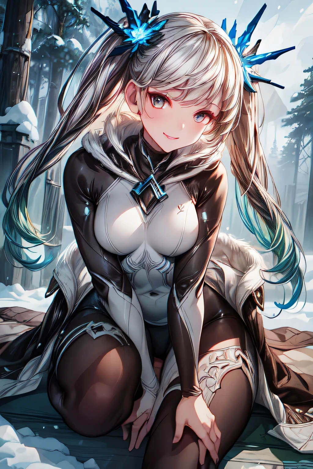 ioeuclase, from below, hair ornament, sitting wariza,grass,sky,smile, wariza,grass,sky,smile, intricate eyes,beautiful detailed eyes,symmetrical eyes,big eyes:1.5, cowboy shot, seductive eyes, sitting, ,intricate eyes,beautiful detailed eyes,symmetrical eyes,big eyes:1.5,(((lustrous skin:1.5,bright skin: 1.5,skin tanned,shiny skin,very shiny skin,shiny body,plastic glitter skin,exaggerated shiny skin,illuminated skin))),(detailed body,(detailed face)), cute, erotic,daring, (((medieval armor,adventurer man armor,winter coat))),(((intricate outfit,intricate clothes, embroidered outfit,ornate outfit,embroidered clothes,ornate armor))), (dynamic pose:1.0),(centered,scale to fit dimensions,Rule of thirds), ((snowy pine forest at night)), with dark stormy clouds,winter,scenery:1.25,((snow forest background)),Christmas tree, highres,sharp focus,(ultra detailed,extremely detailed),(photorealistic artwork:1.37),(extremely detailed CG unity 8k wallpaper),(((vibrant colors,vibrant theme))),(intricate),(masterpiece),(best quality), , skinsuit, bodysuit, lying down,