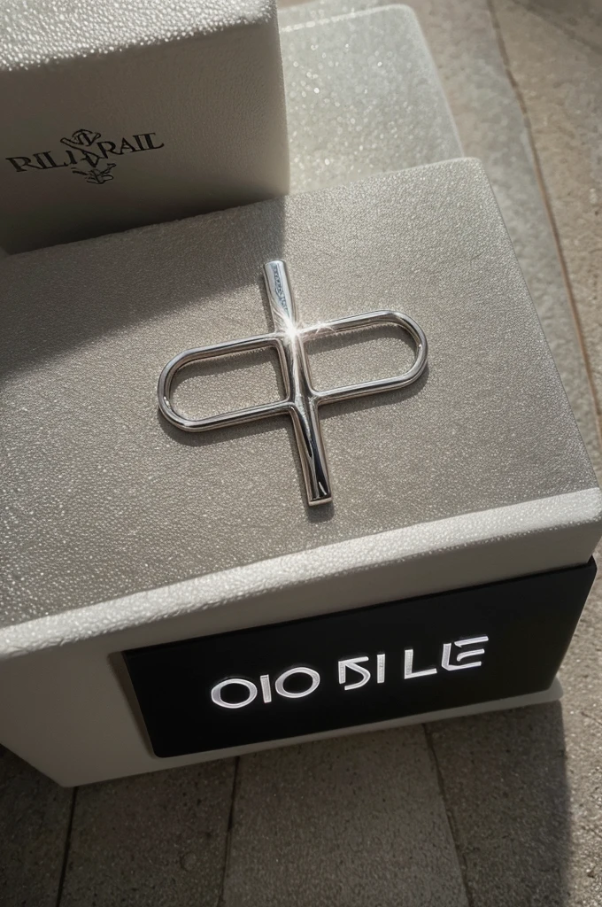 The logo can feature an elegant combination of a soft silver or gray color, talvez com um toque de brilho para refletir a natureza cintilante da prata. Pode incluir elementos como um anel de prata, a bracelet or even a stylized representation of a piece of silver. O texto do logotipo pode ser simples e elegante, perhaps with the store name in a classic, legible font.
