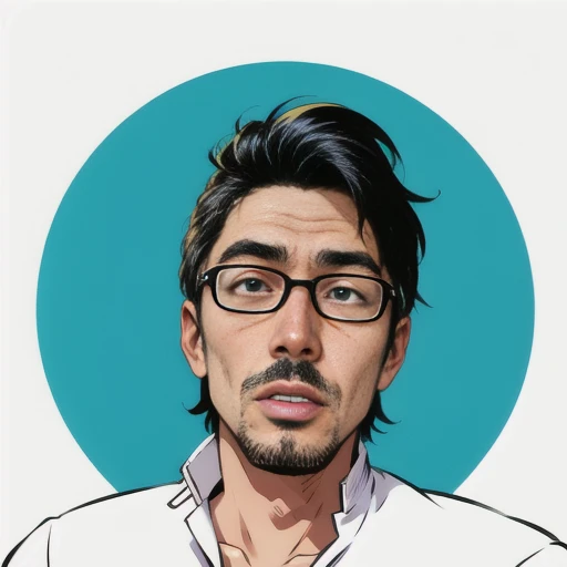 wear glasses、There is a man wearing a floral shirt., tomohiro shimoguchi, takumi fujiwara, hiroyuki-mitsume takahashi, hiromasa ogura, takeyuki kanda, amazing, takayuki takeya, hiroyuki kato, yusuke nakano, Hiroyuki Imaishi, saito takao