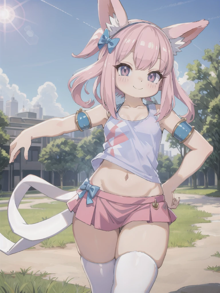 (Milim Nava), (cute girl:1.1), (pretty girl:1.1), (young girl:1.5), (cute butt:1.5), Milim Nava showing her butt, skimpy outfit, nsfw outfit, mischievous pose, rural village backdrop, sRGB color palette