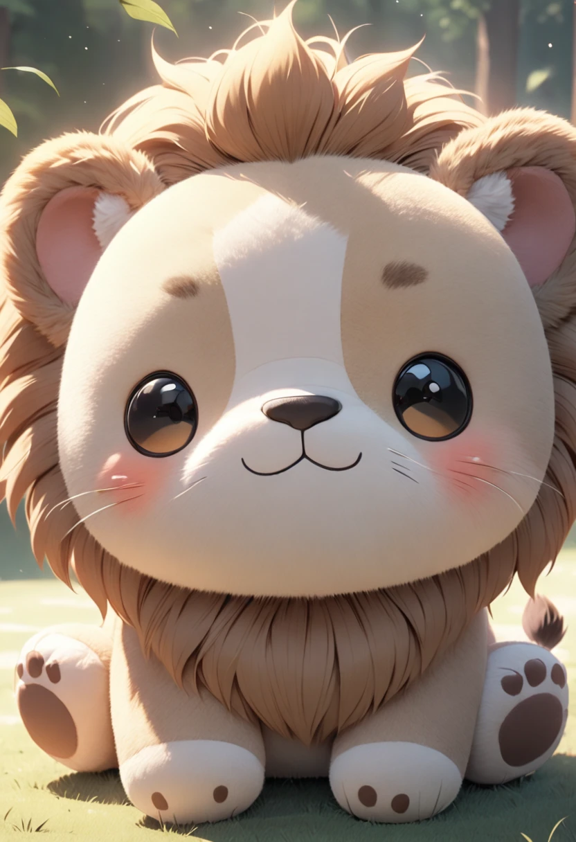 Cute plush lion