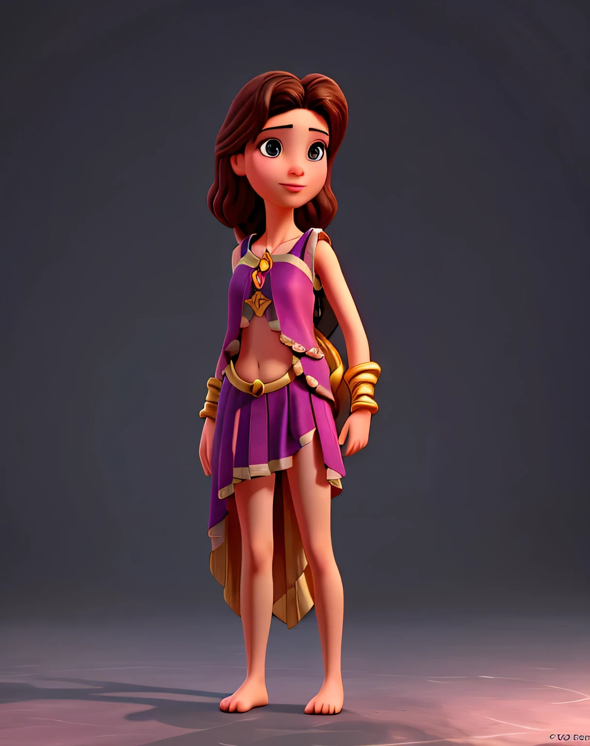 Aphrodite, 1girl, brunette, pixar style, best quality