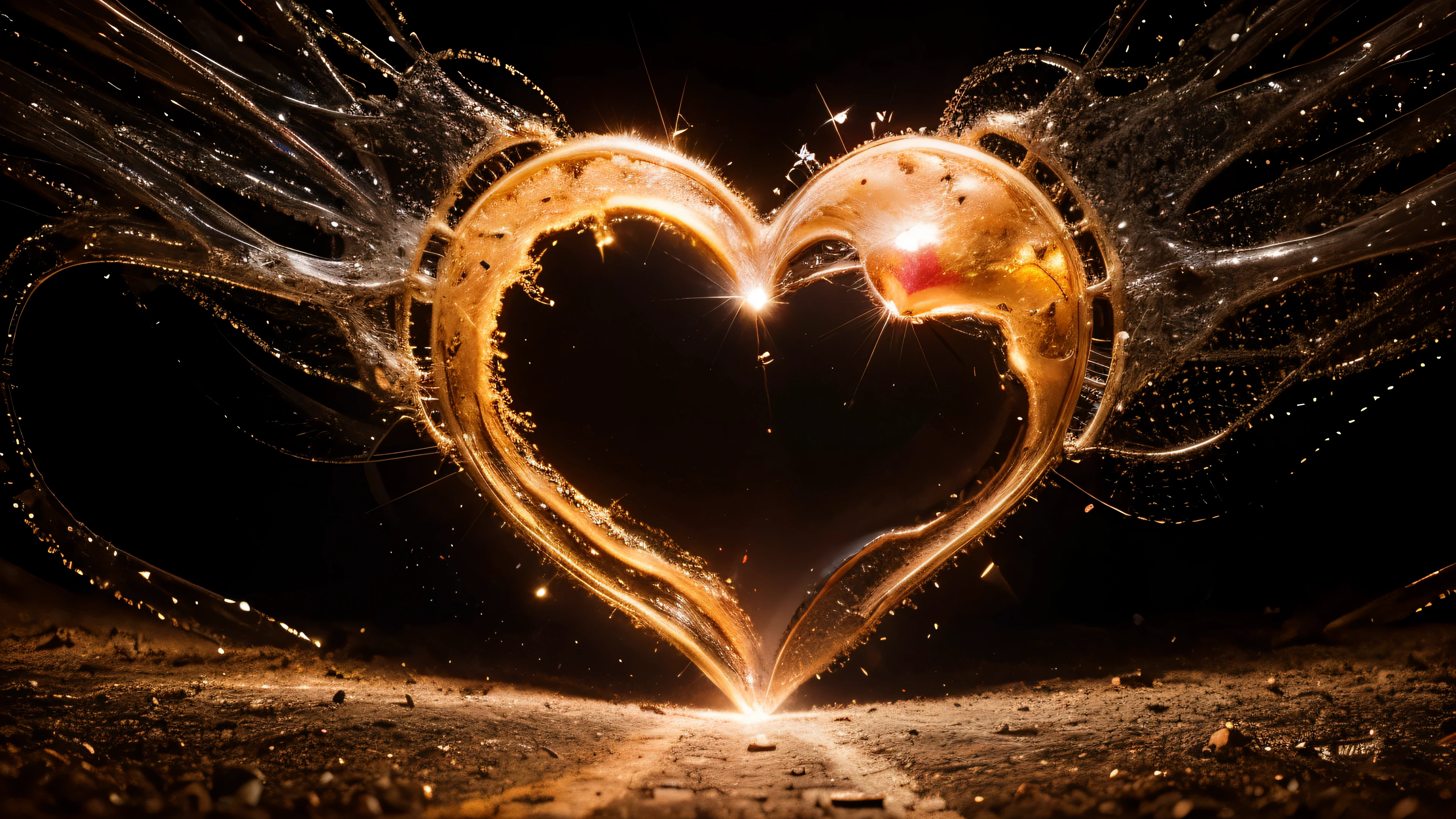 A ,heart,A stunning ultra-high-resolution microphotography of heart