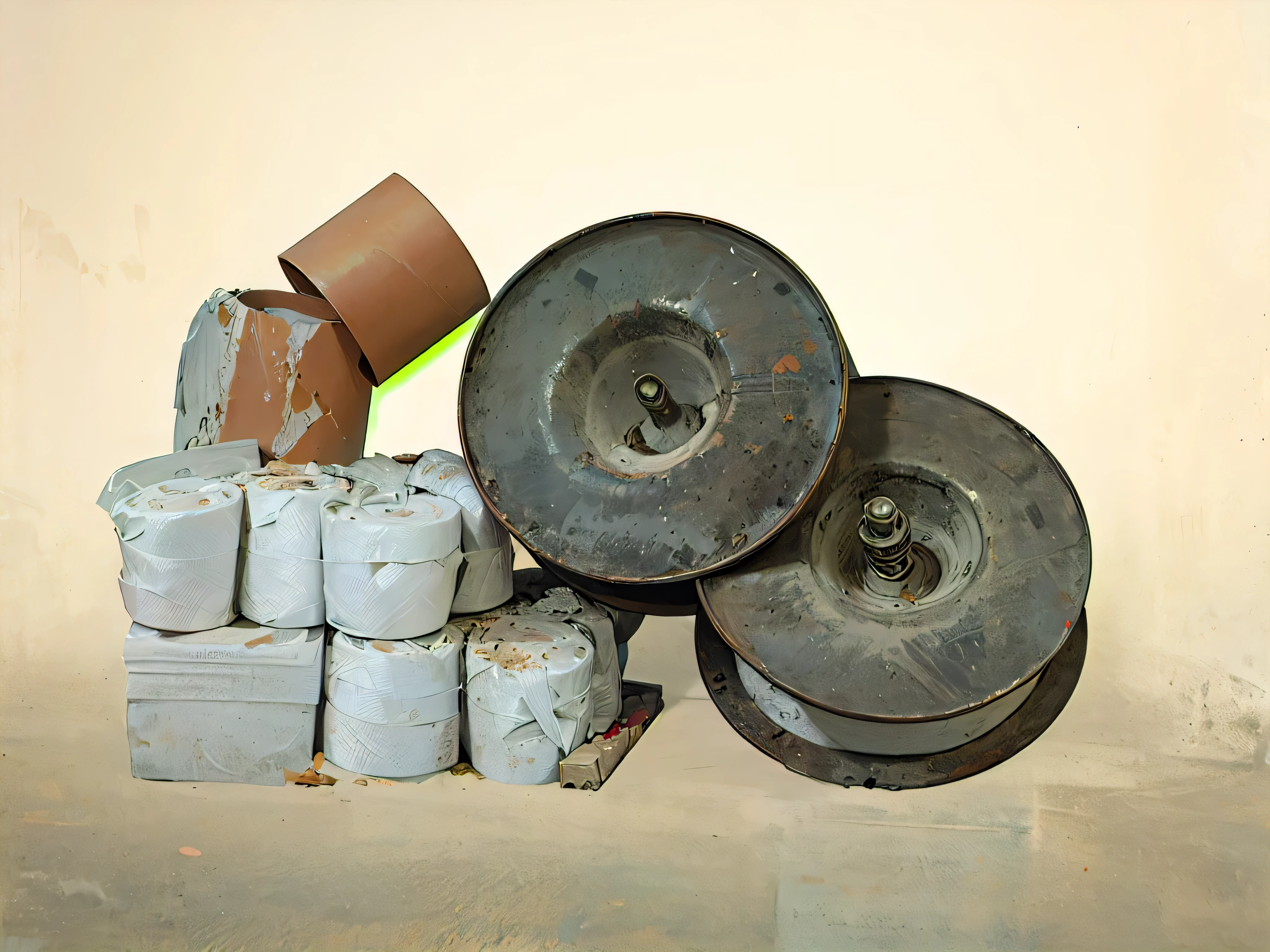 Lots of toilet paper and a roll of toilet paper, free parts, metal Rust and plaster materials, Rust and plaster materials, Inspired by Zhang Kechun, free, author:Attila Mesleni, piles of Rubbish, Used tape, Nadav Khand, hdpe, author:Paul Davis, Rubbish, Alexei Egorov