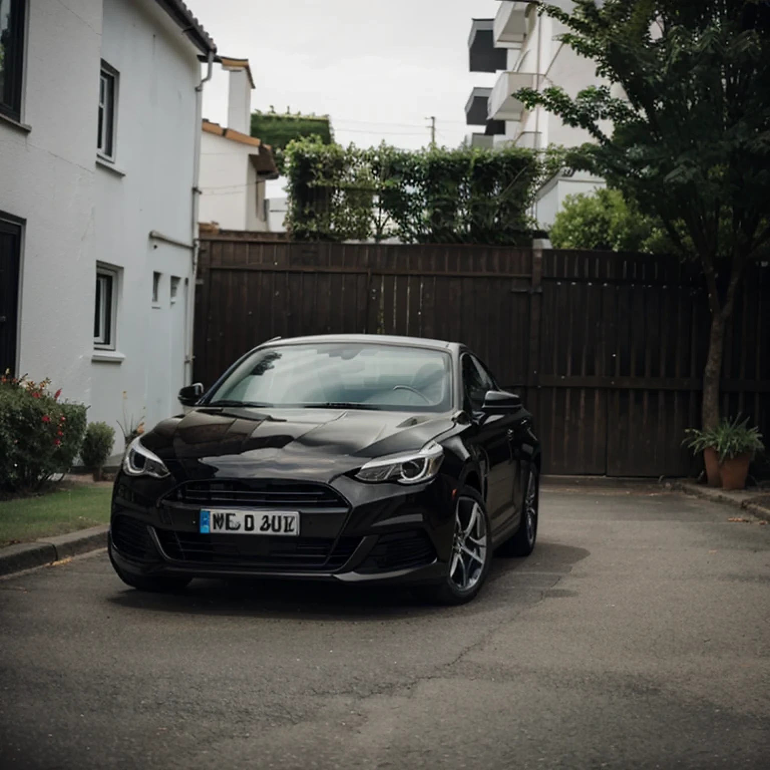 Stylish black car