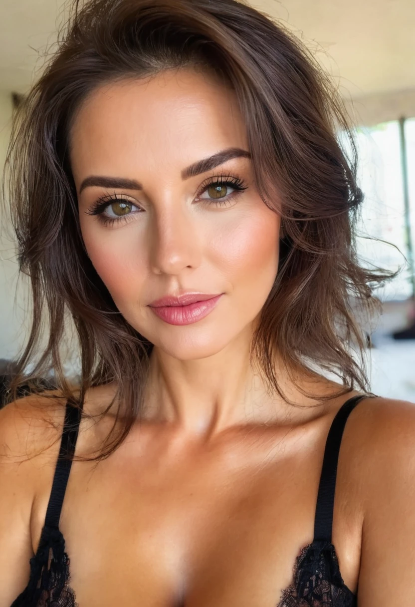 Beautiful woman with exposed