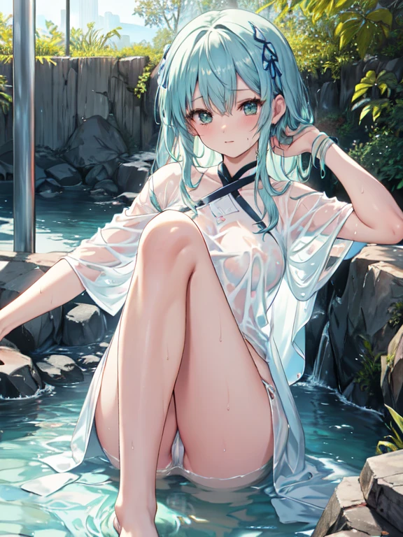 naked towel、 break、 rei ayanami, break、lora:ppfs:1, break、
masterpiece、highest quality、detailed、cute、cute、beautiful、Exquisite、disorganized、8k、(looking down:1.2)、precise fingertips、precise toes、
break、
hot spring、countryside、stretching legs、legs open、cheeks flushed、naked、胸までhot springに浸かっている、happy face、(The underwear is slightly visible:1.3)、Colored inner hair 、(Adorable, sparkling, beautiful jade green eyes:1.4)、toned body、thin thighs、slender、(Clothes that fit snugly against the body:1.4)、Wrinkles in clothes around the waist、(Clothes get wet and see-through:1.4)、damp hair、beautiful breasts、D cup、20-year-old、 、red nail polish、beautiful