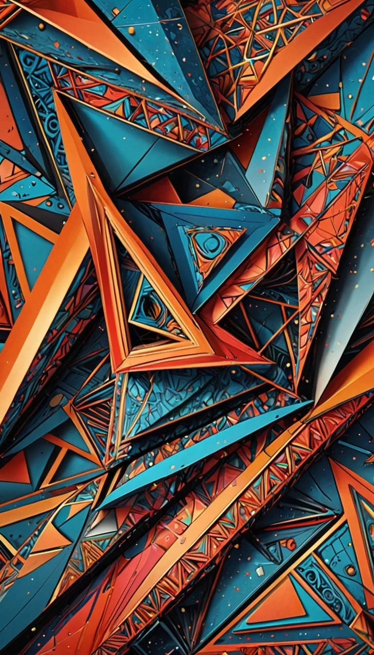 (Masterpiece,hyperdetailed,bestquality), glamourous giant geometric shapes, professional artwork, masterful technique, 8k resolution,