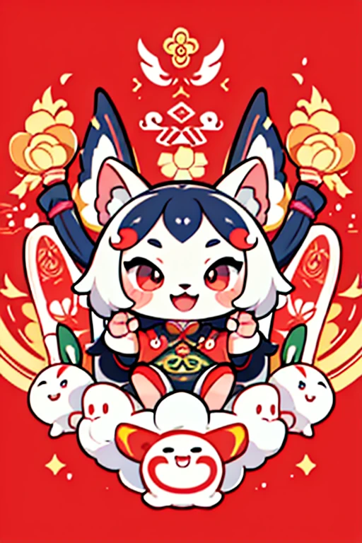 China Unicom Wopai,Digital Human IP Image Design:Brand temperament and connotation of China Unicom Wopai,Designed the IP image upgrade for China Unicom's digital human "Tongtong",Show youthful vitality、Vibrant and positive brand temperament,Chinese elements。