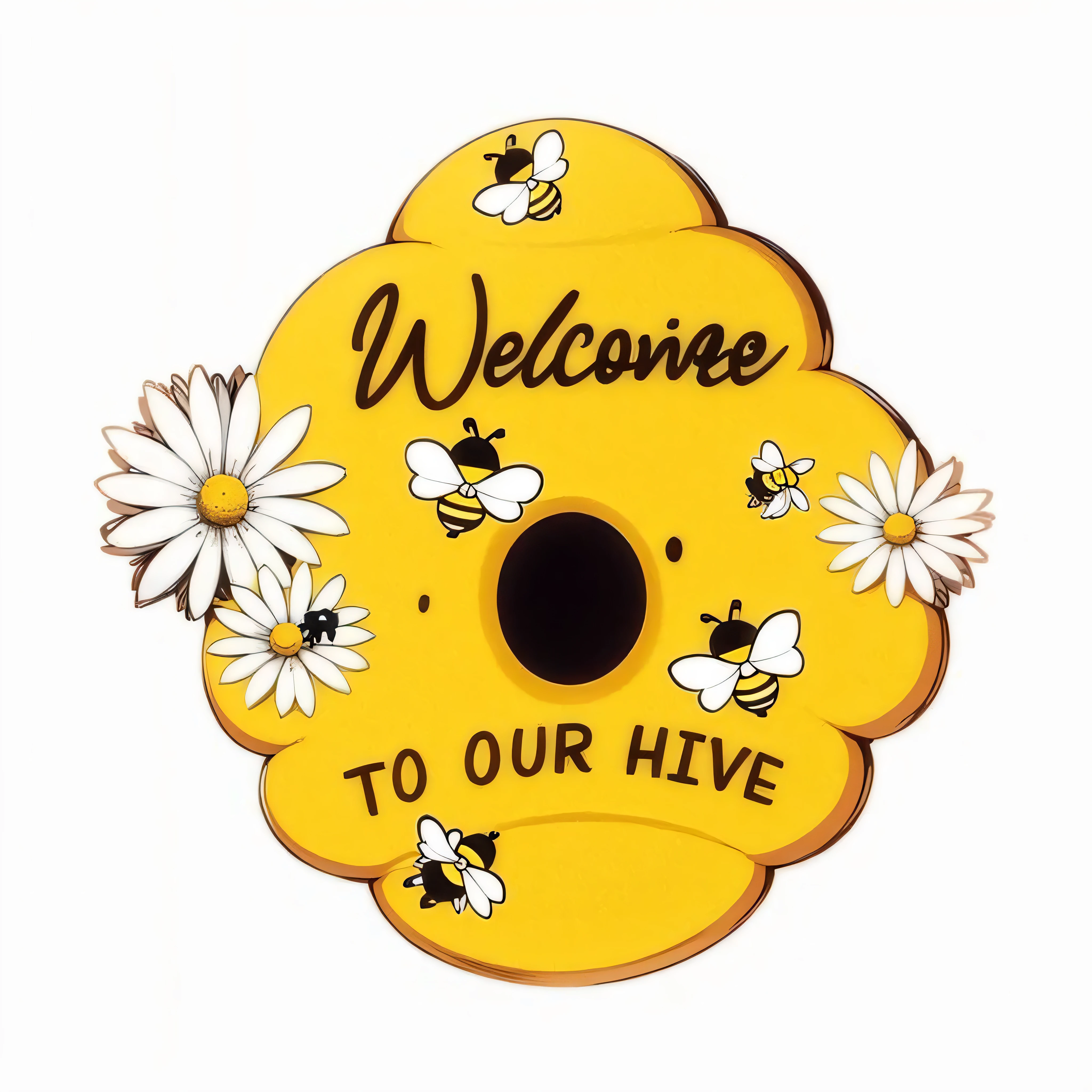  Cute bees，Beehive Beehive, Bee hive, ,