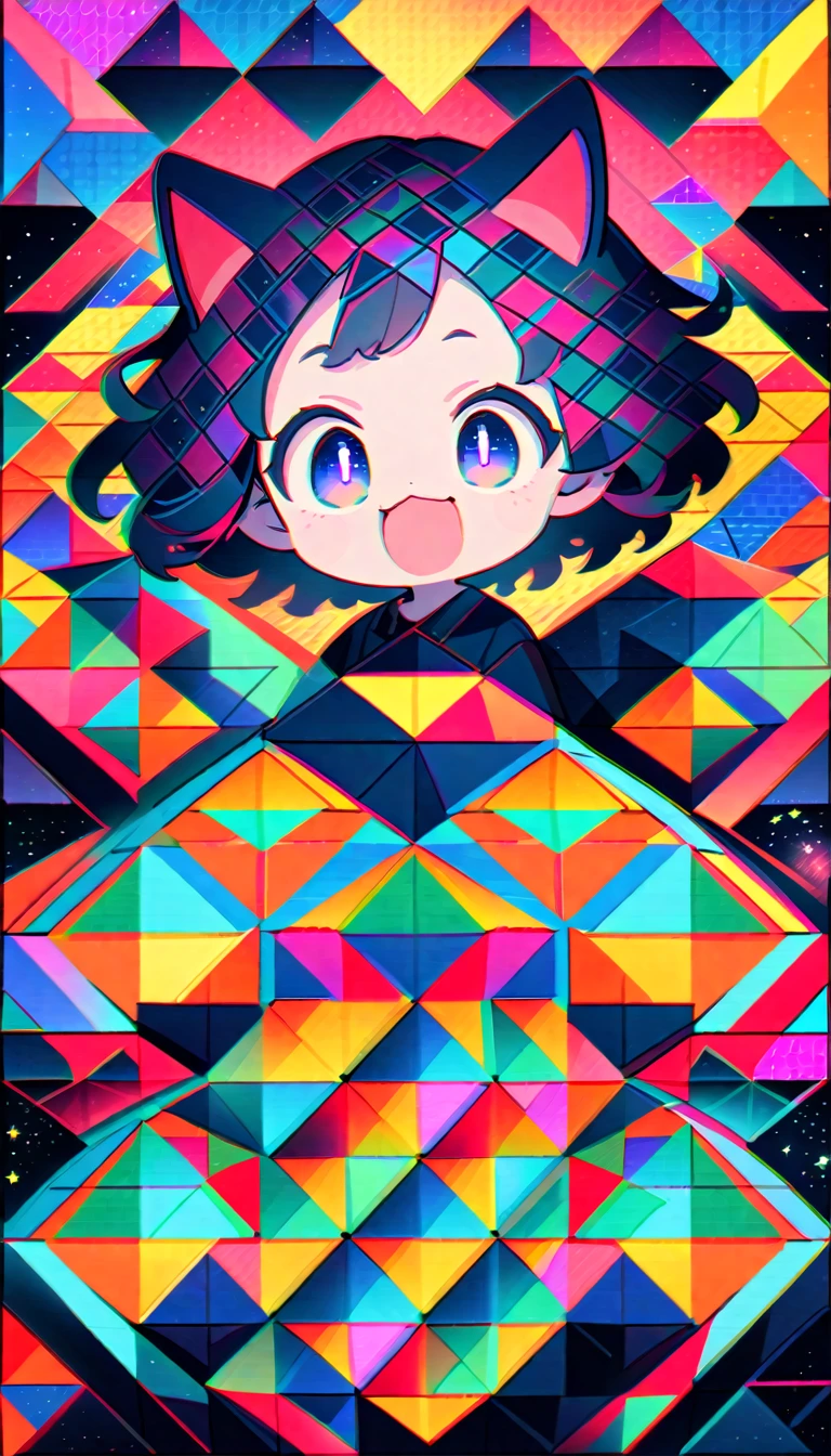 #quality(8k,wallpaper of extremely detailed CG unit, masterpiece, hight resolution, top-quality, top-quality real texture skin,hyper realisitic, digitial painting,increase the resolution,RAW photos,best qualtiy,highly detailed,the wallpaper), there is a huge mural in the town,(many people watching at mural:1.6),#mural(mural of a catgirl:1.2,cat ear,cat eye,cute, kawaii,small ???,hair floating,hair shining brightly,curly hair,short hair,messy hair,eye color cosmic,big eyes,pale skin,breast,dynamic angle:1.4,dynamic pose,detailed face,smile,open mouth,cosmic,geometric:2.0),#background(town,huge mural,)