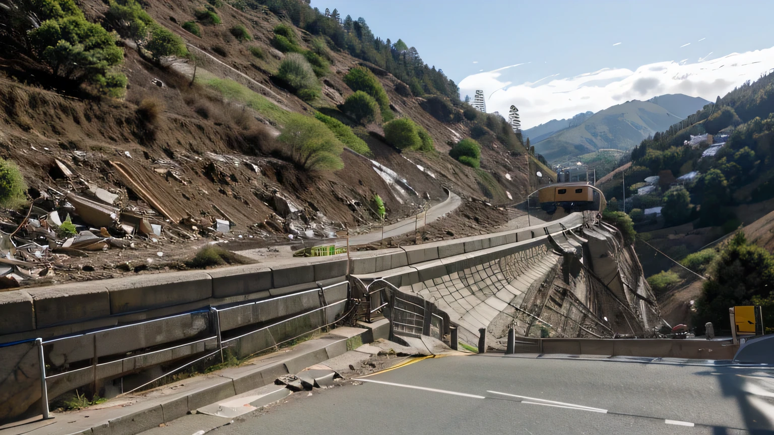 Slope detection pictures,You will generate prompts/RTK slope monitoring/earthquake/landslides/Disk antenna/building/Rockfall on the hillside/bridge