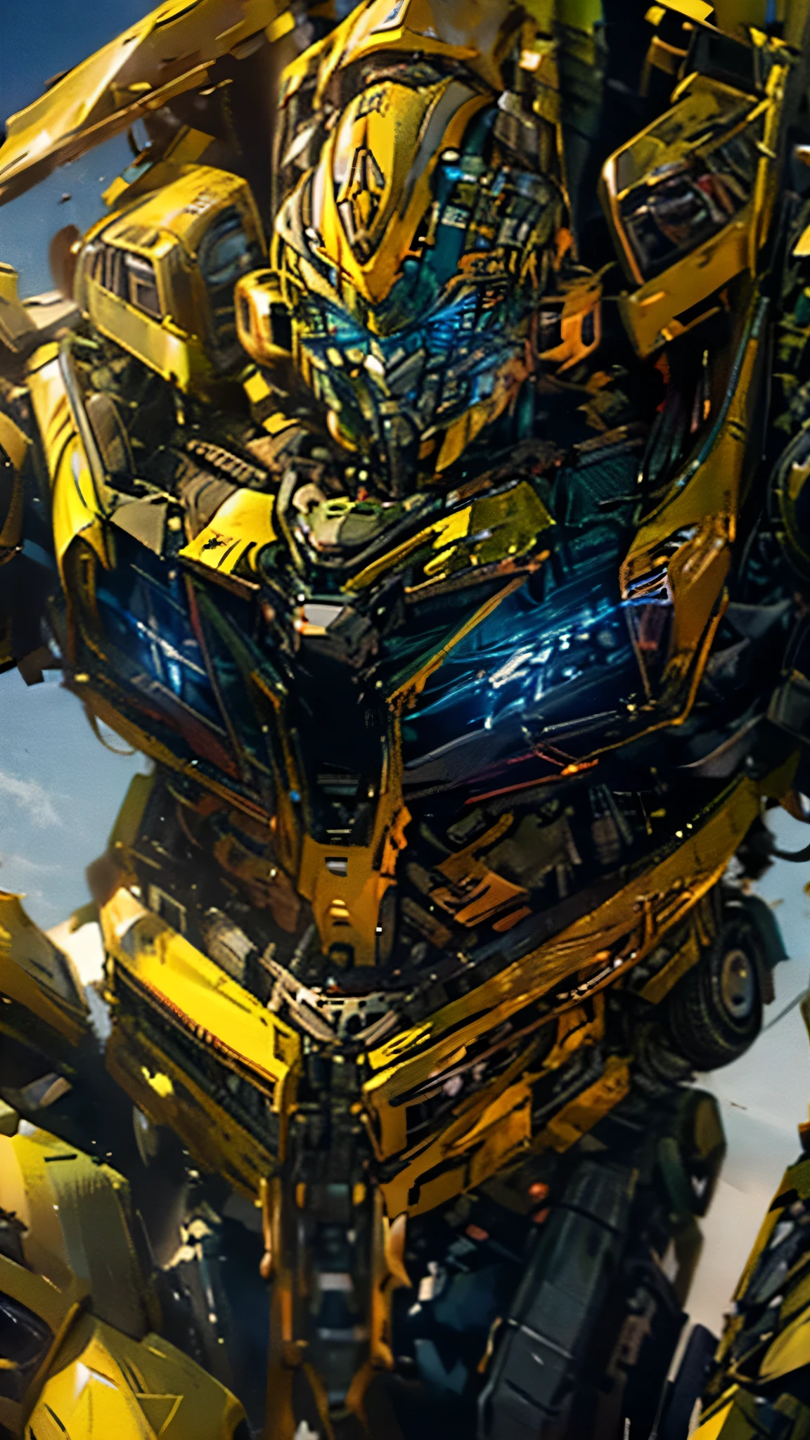 Mecha, transformers, sweden's transformers, suv transformers, yellow and blue color, robot, big body