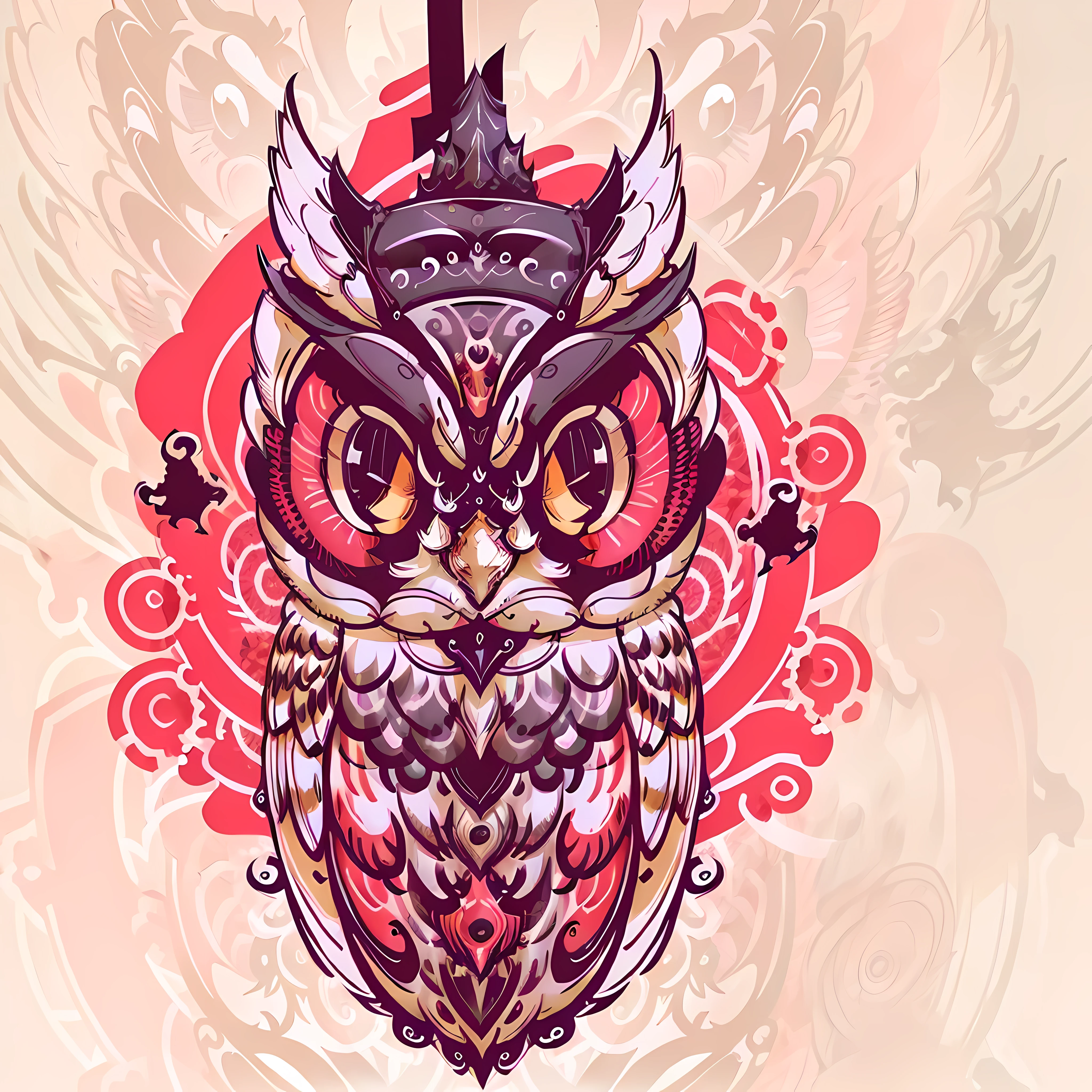 owl，vector image, T-shirt design,