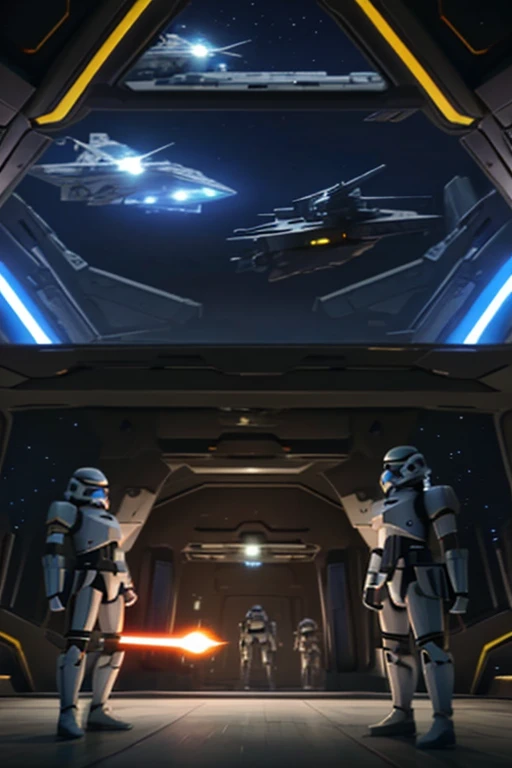  Skywalker and Mosda in Star Wars，Location: spaceship