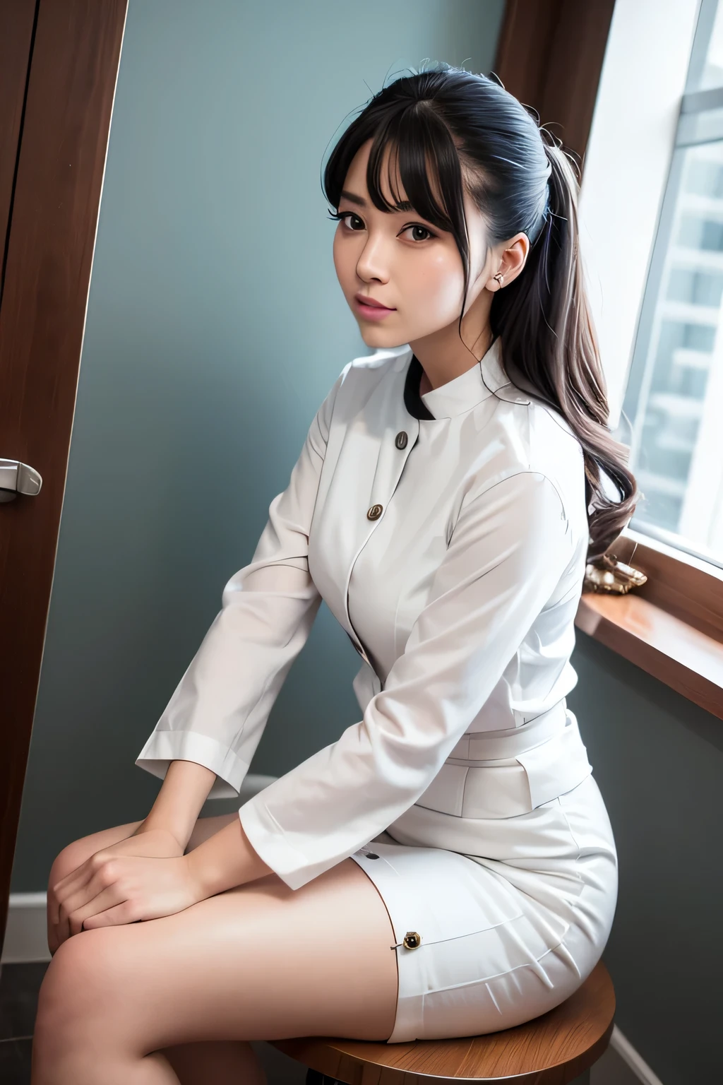 white clothes beauty salon woman