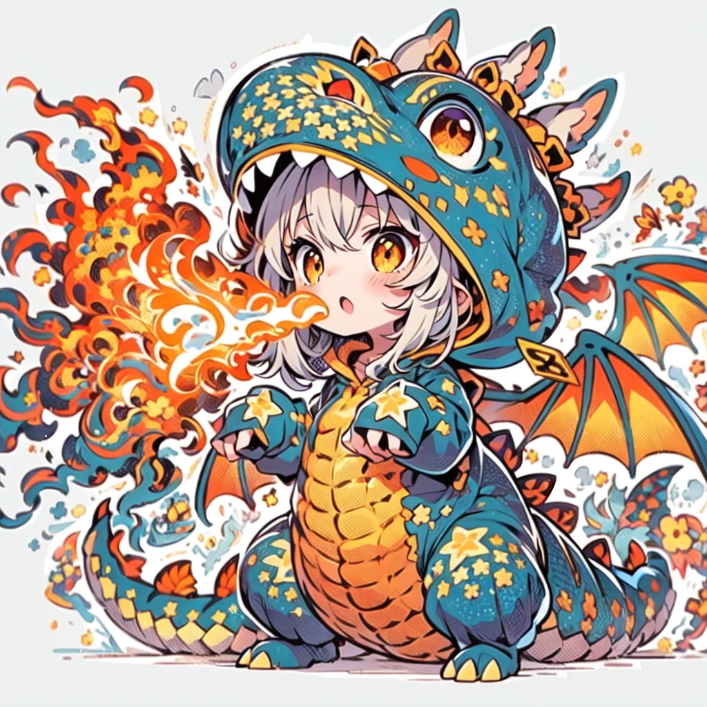 High-quality digital art of a person in a fantasy setting. BREAK Close-up angle focusing on the upper body of the character. BREAK A young female character with glasses and short hair, blowing a bubblegum bubble, wearing a whimsical dragon-themed hoodie with vibrant aquatic colors and patterns, little wings, and eyes on the hood; small fantastical creatures resembling fishes and dragons surrounding her. BREAK A magical night sky background with floating islands, stylized stars, and whimsical creatures, in a palette of purples, blues, and oranges suggesting a playful yet mysterious atmosphere.
