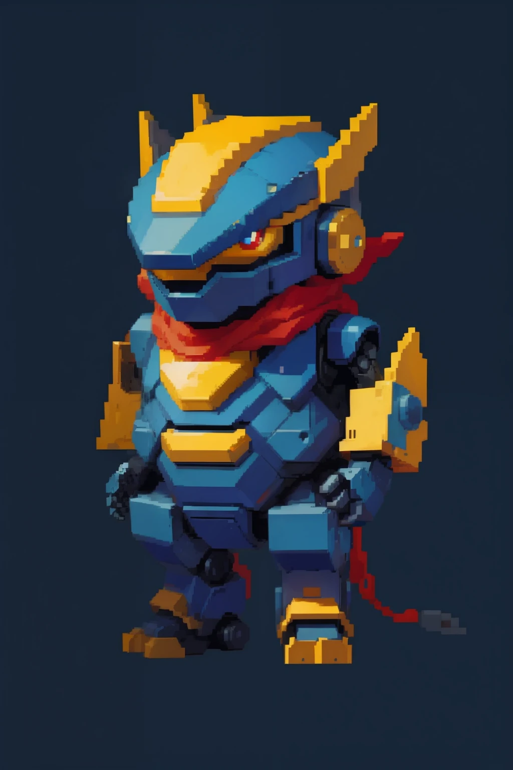 Robot Monster、Pixel art、simple background