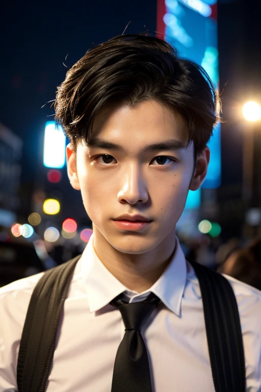 ((best quality)), ((masterpiece)), (detailed), perfect face, man on city skylights