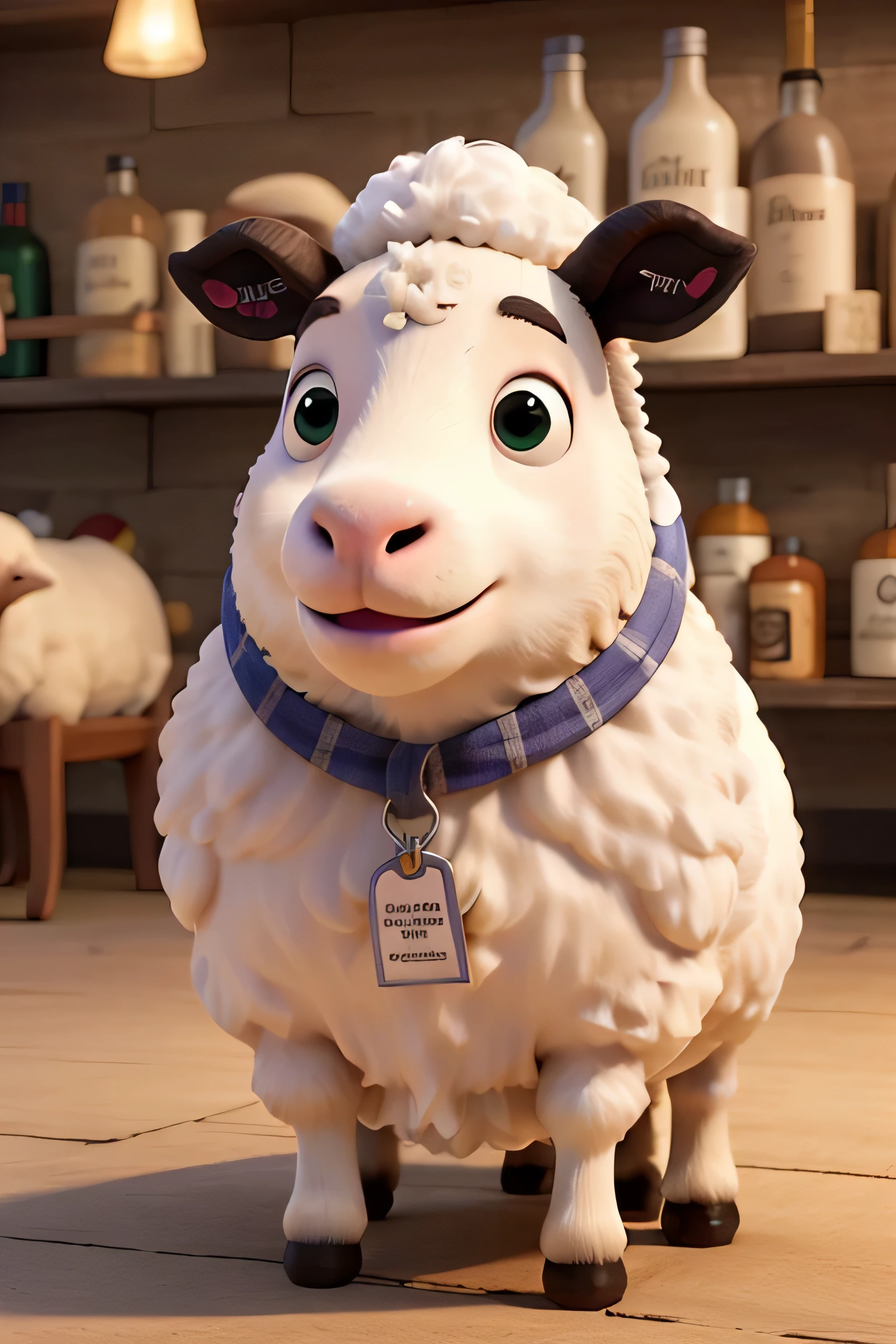 A schematic sheep for a label on a dairy product
May the circle of this design be round and the sheep be happy