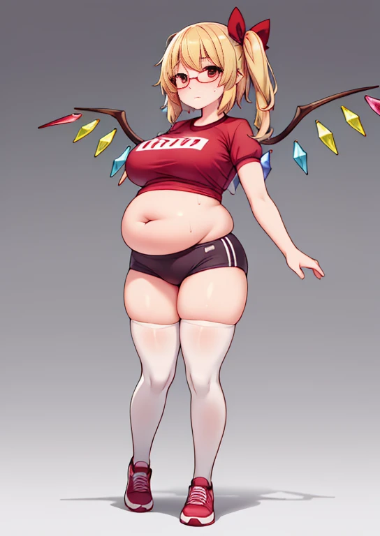 An image of Flandre scarlet pregnant with her belly on full display