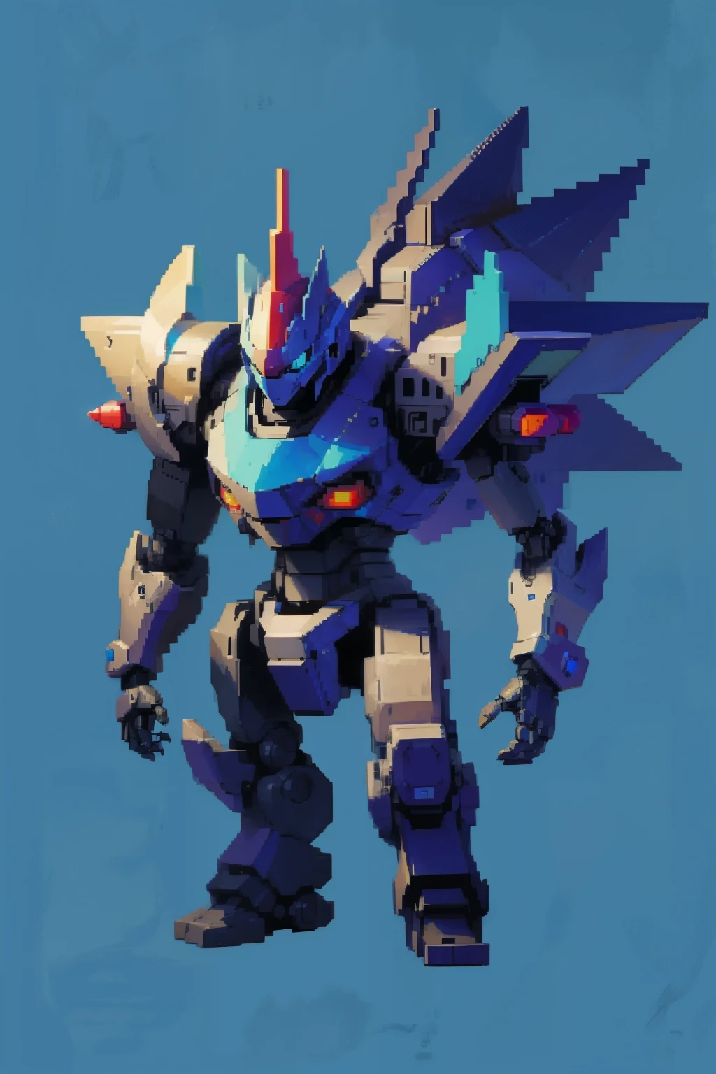 Robot Monster、Pixel art、simple background